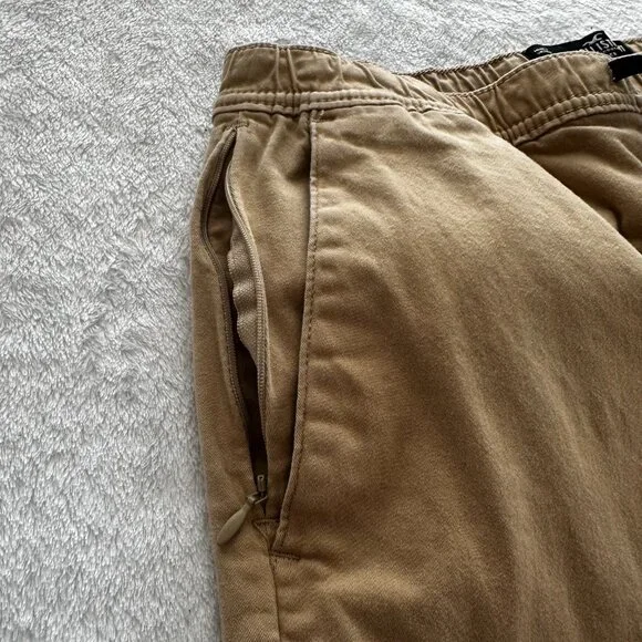 Hollister MT Men’s Joggers Tan Tapered Drawstring Tall Length - Picture 6 of 14